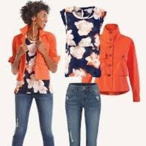 Cabi Blossom Double Layer Blouse Size Medium